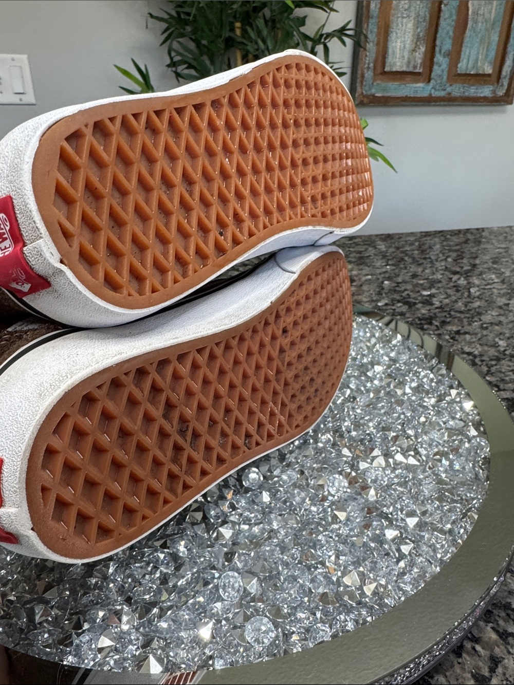 Vans Brown Suede Old Skool with White Stripe EUC M8 W 9.5 - Picture 10 of 14
